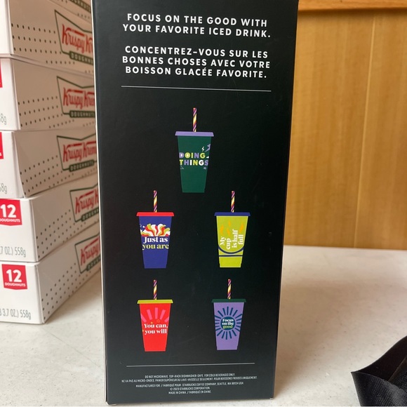 Starbucks reusable cold cups summer edition f5 pack with straws new with tags - Picture 2 of 4